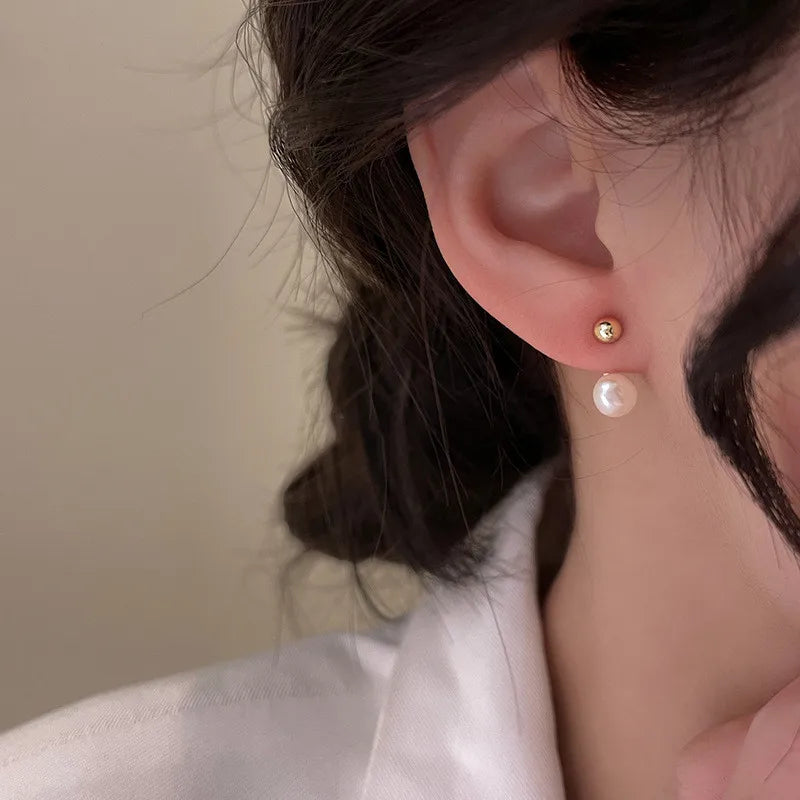 Simple Temperament Pearl Earrings