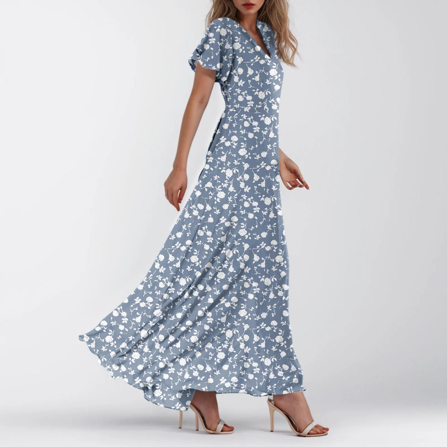 Casual Short Sleeve Maxi Dresses