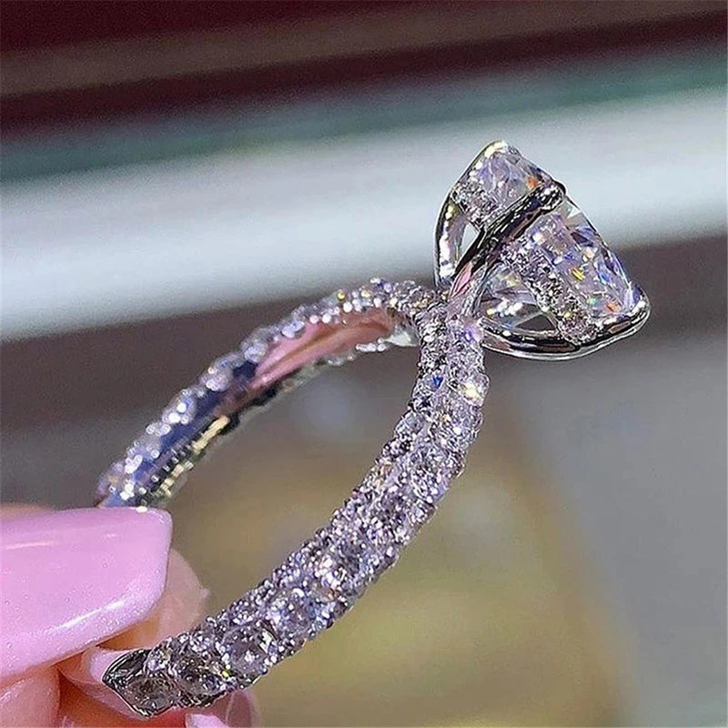 Silver Color Engagement Rings