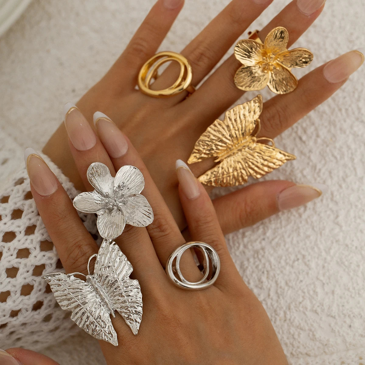 Butterfly Flowers Ring