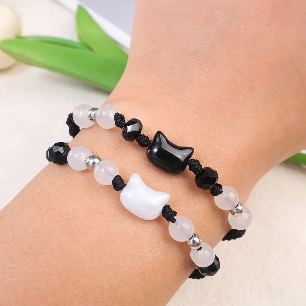 Moonstone Obsidian Bracelets