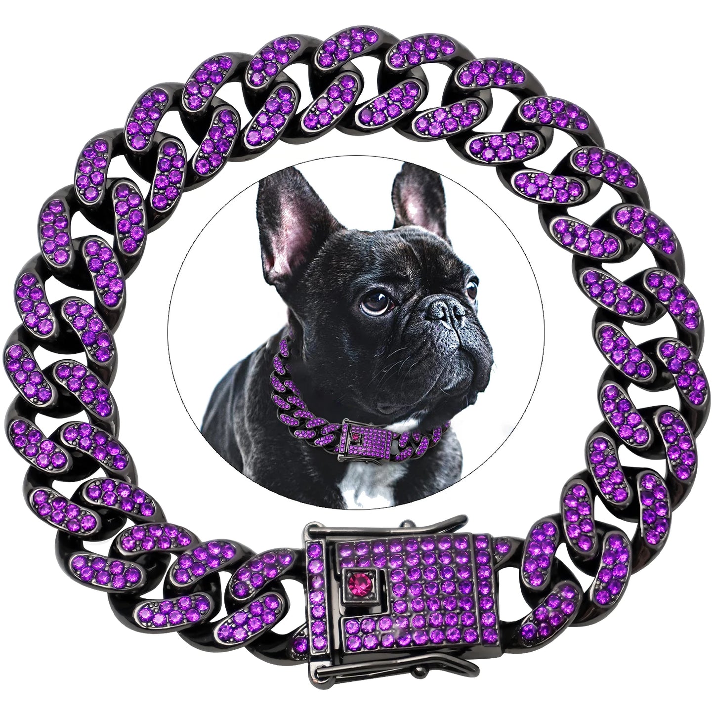 Dog  Diamond Cuban Collar