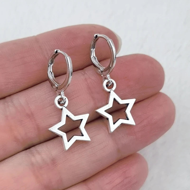 Creative Star Hoop Earrings