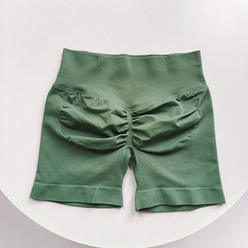 Seamless  Ribbed Yoga Shorts