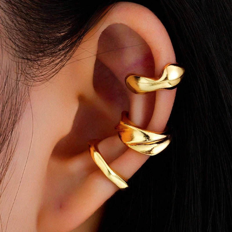 Wide Clip-On Earrings Set