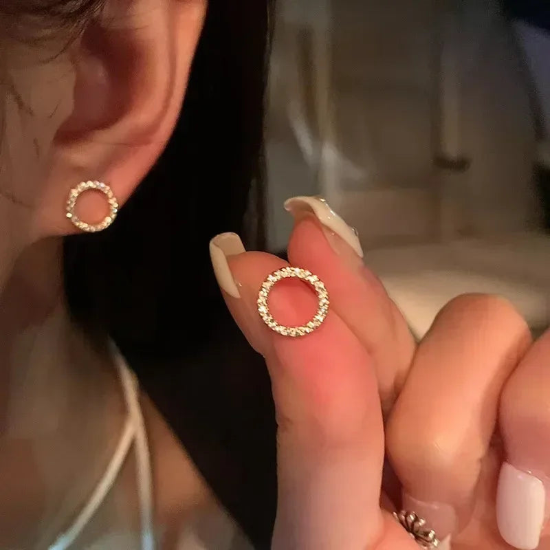 Small Circle Stud Earrings