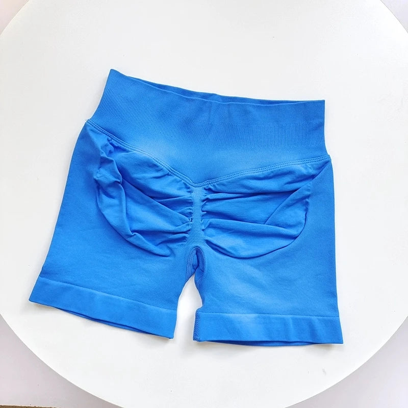 Seamless  Ribbed Yoga Shorts