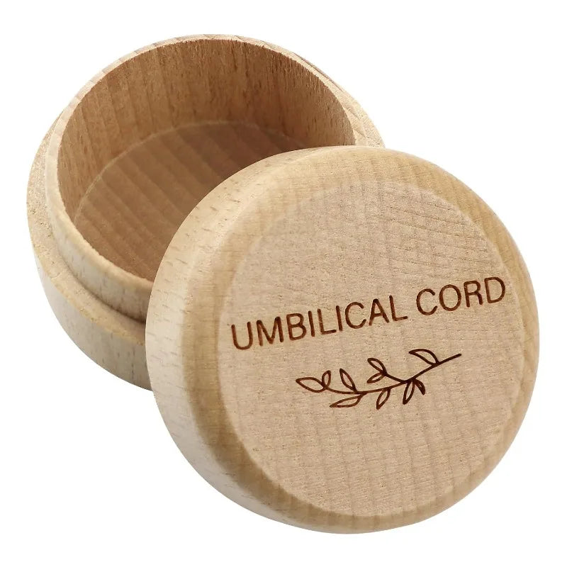 Wooden baby fetal hair/umbilical cord