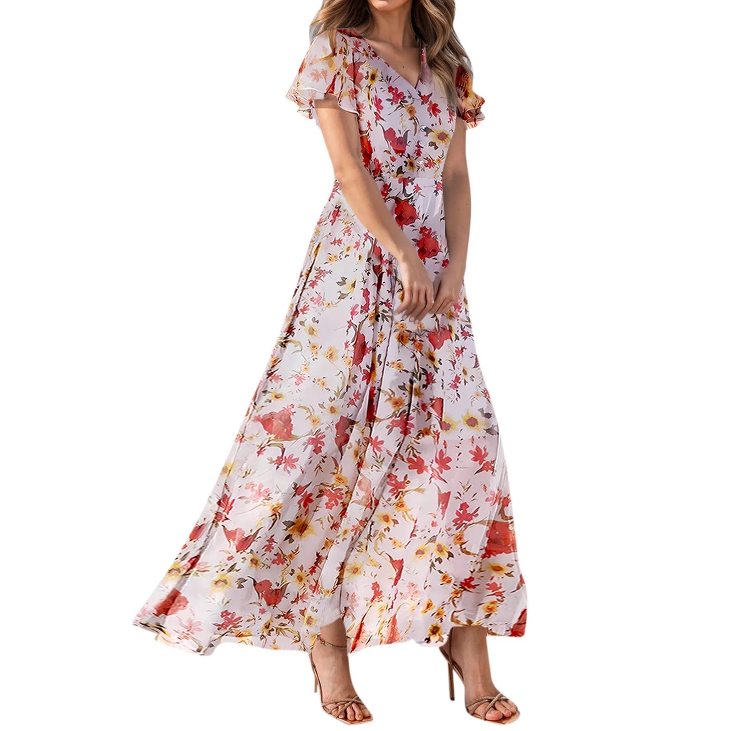Casual Short Sleeve Maxi Dresses