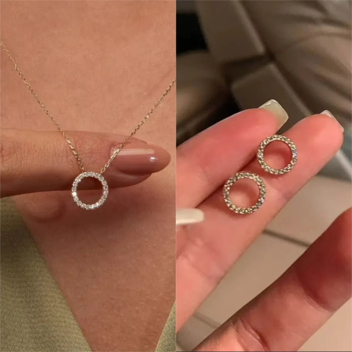 Small Circle Stud Earrings