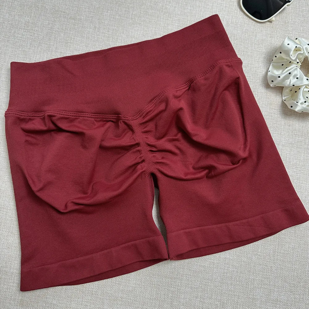 Seamless  Ribbed Yoga Shorts