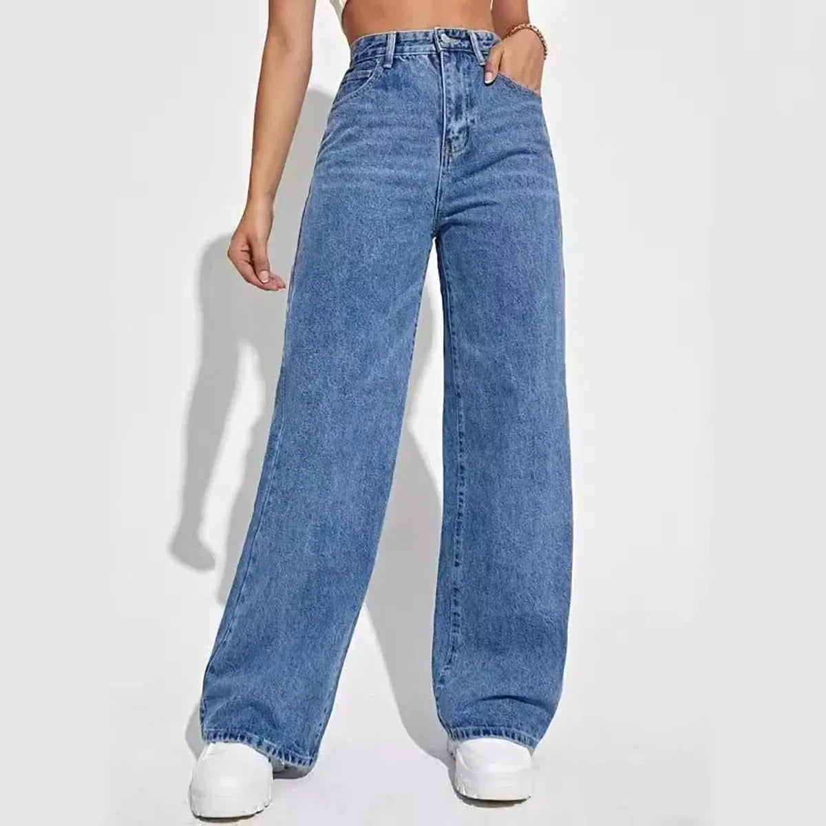 Fashion retro blue jeans