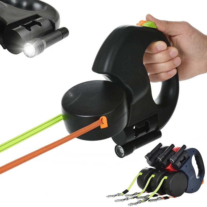 Retractable Double Dog Leash