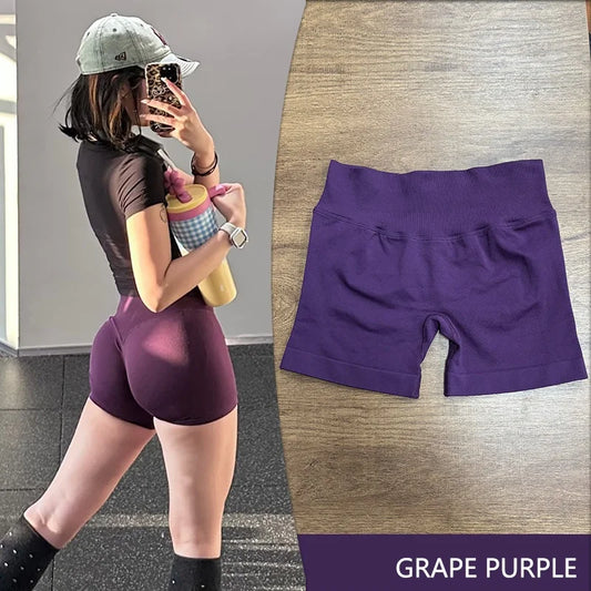 Seamless  Ribbed Yoga Shorts