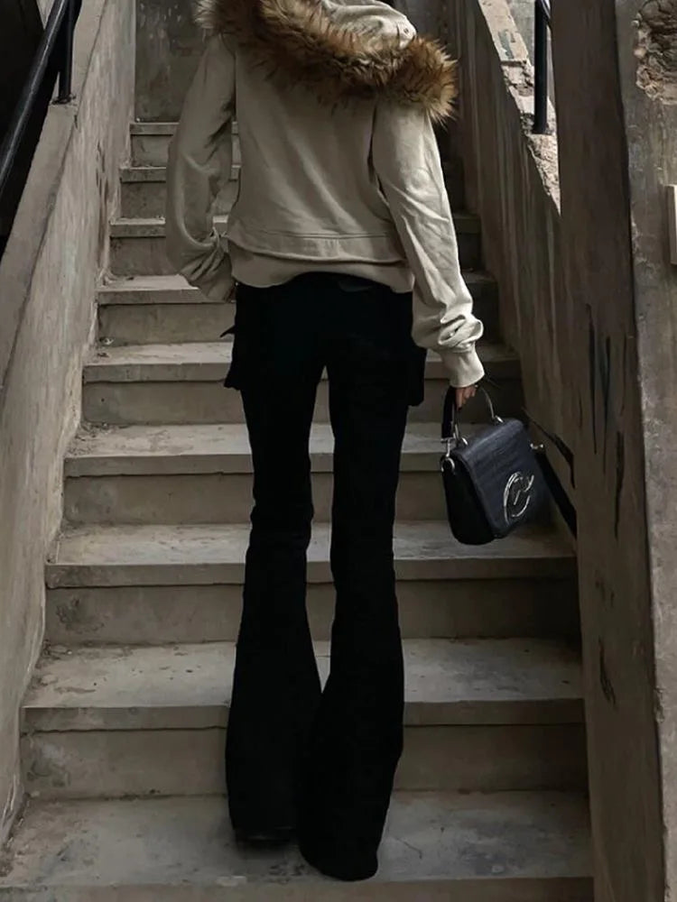 Women's Dark  Flare Pants