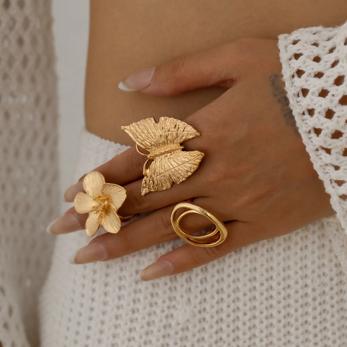Butterfly Flowers Ring