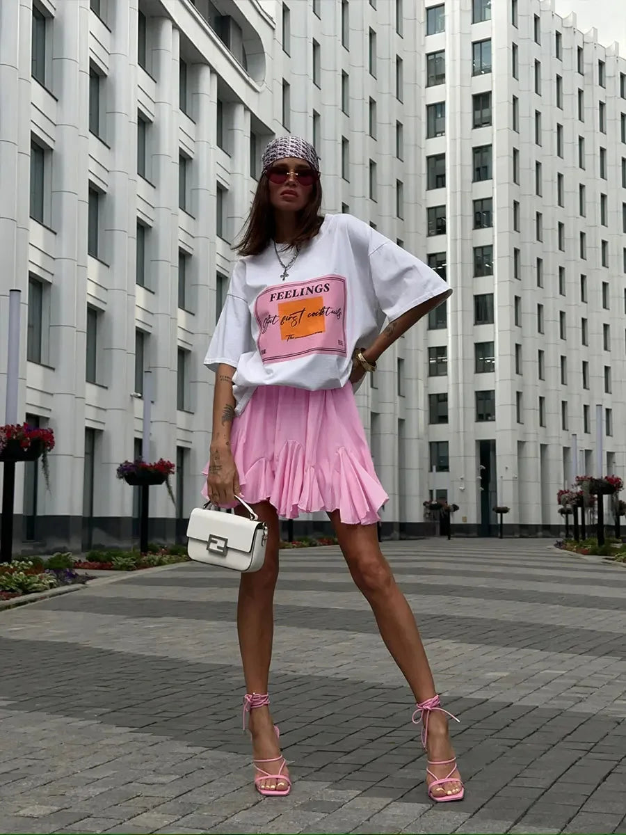 Wolfeel  White Mini Skirt