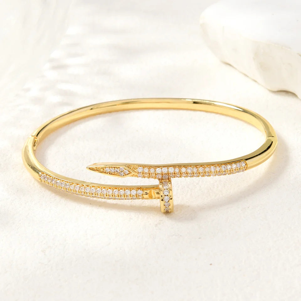 Nail Shaped Open Bracelet