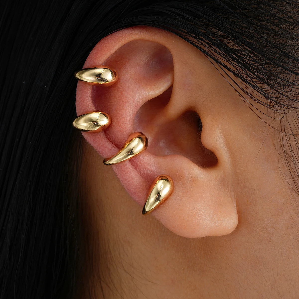 Wide Clip-On Earrings Set