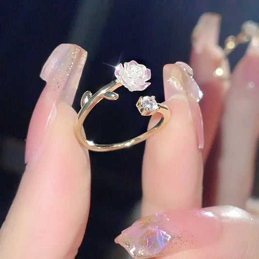 Luxury Zircon Flower   Rings