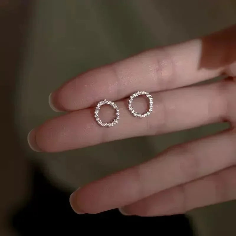 Small Circle Stud Earrings