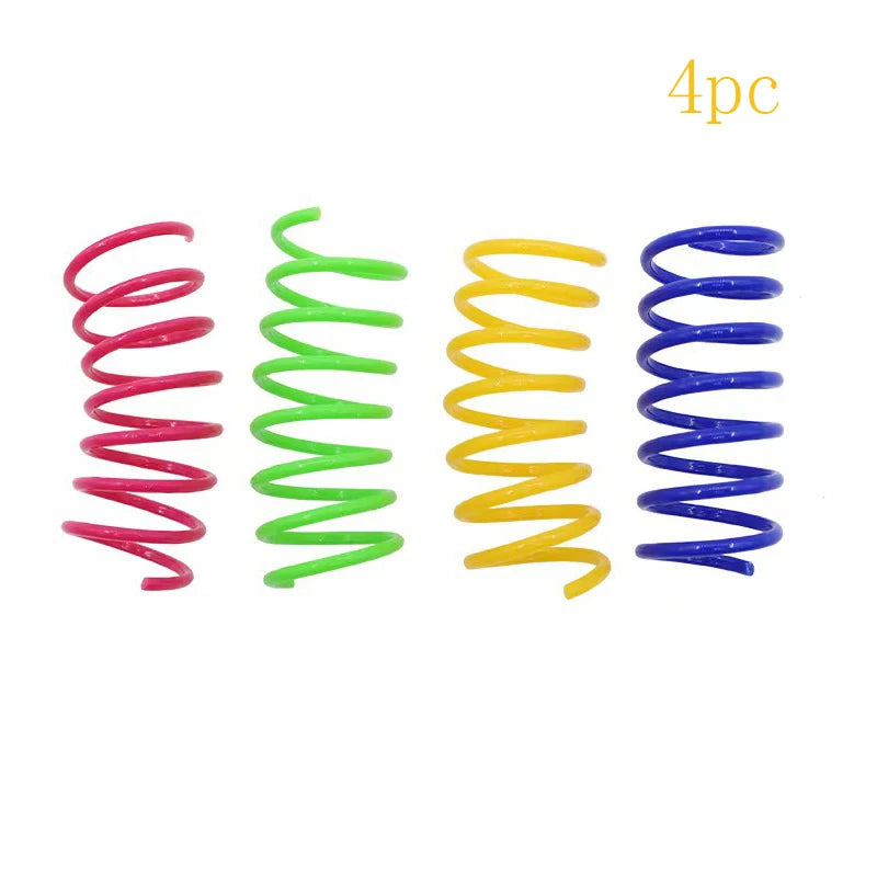 Cat  plastic spring  toy