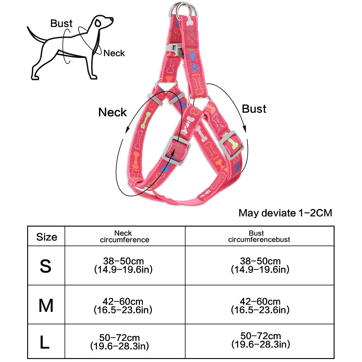 Bone tripod pet dog harness