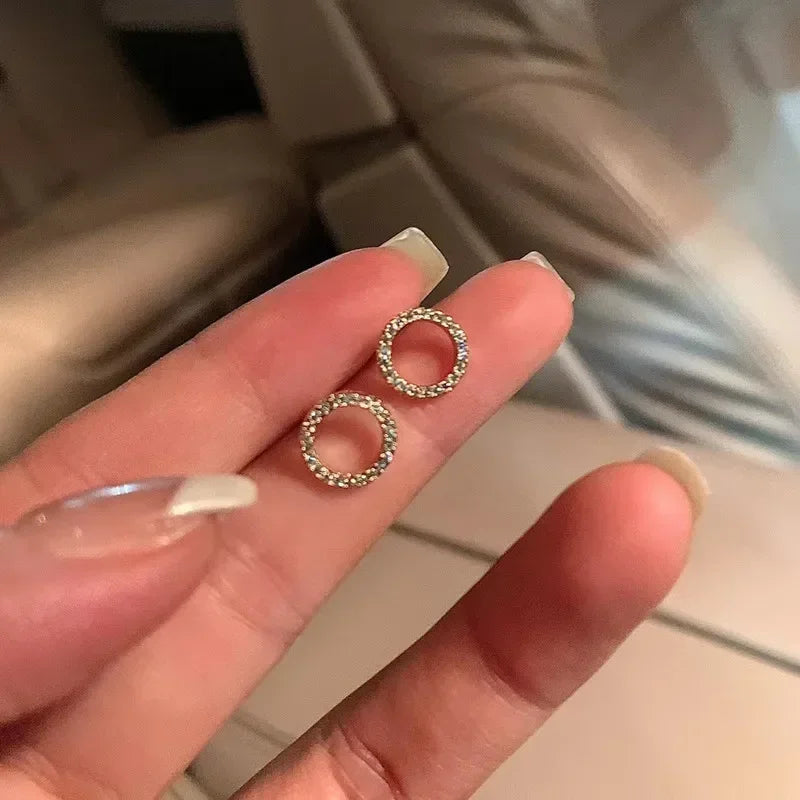 Small Circle Stud Earrings