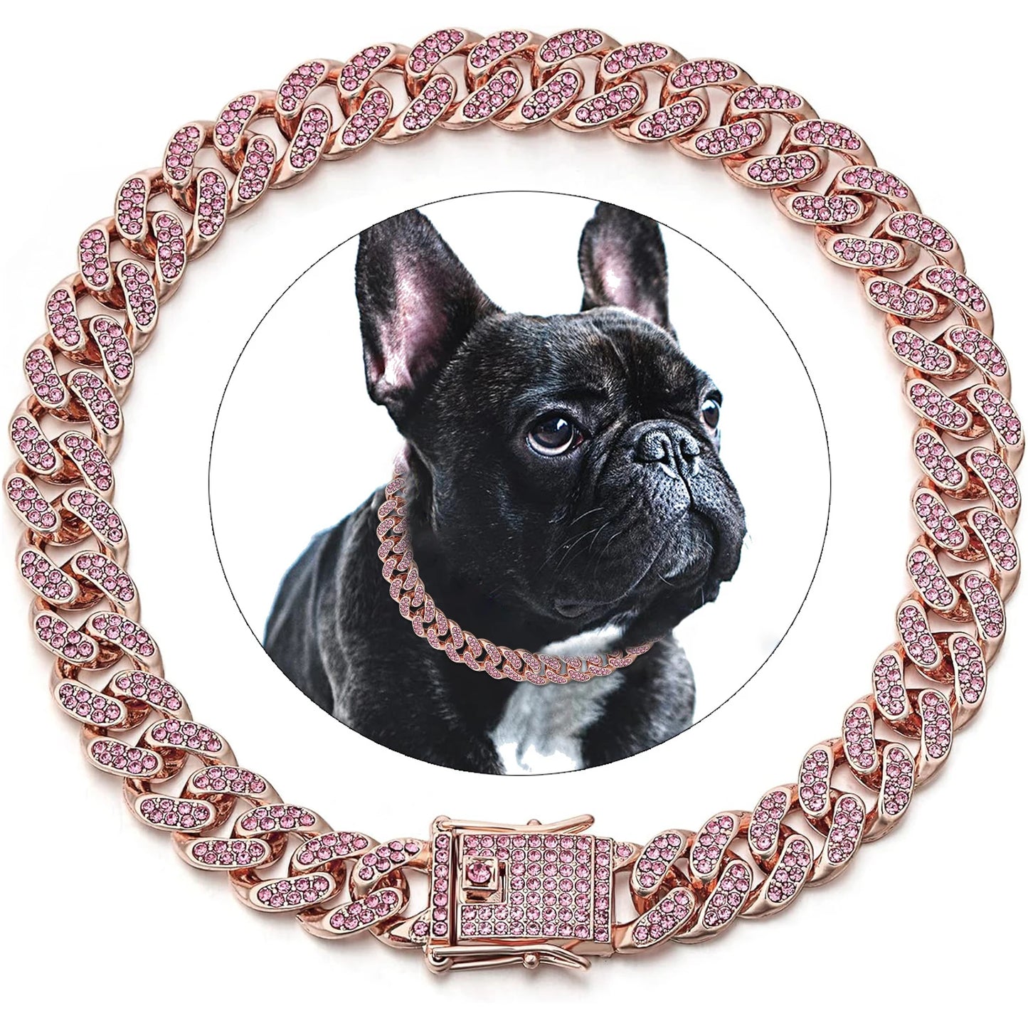 Dog  Diamond Cuban Collar