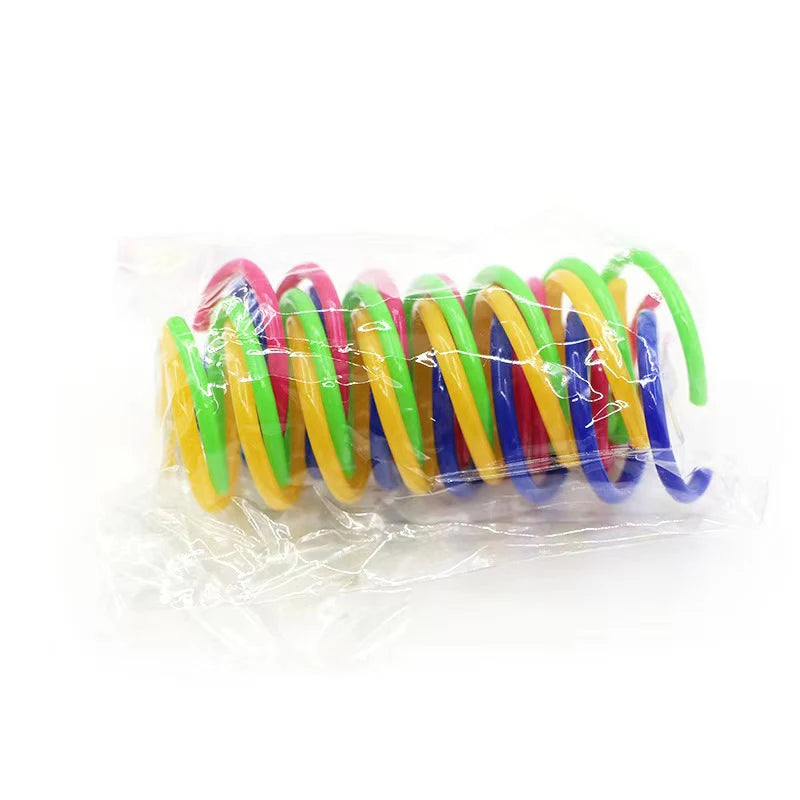 Cat  plastic spring  toy