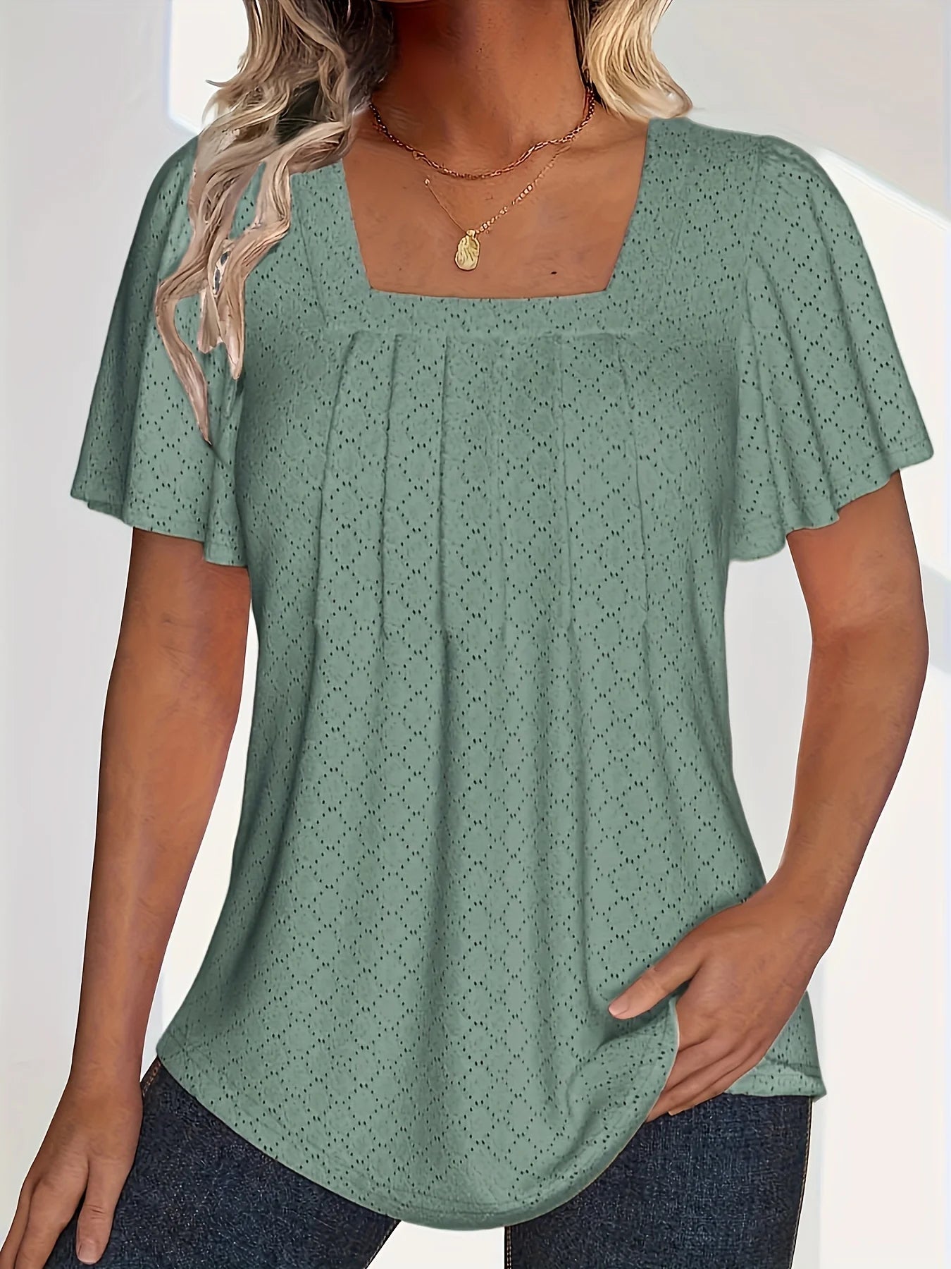 Plus size  elegant hollow tops