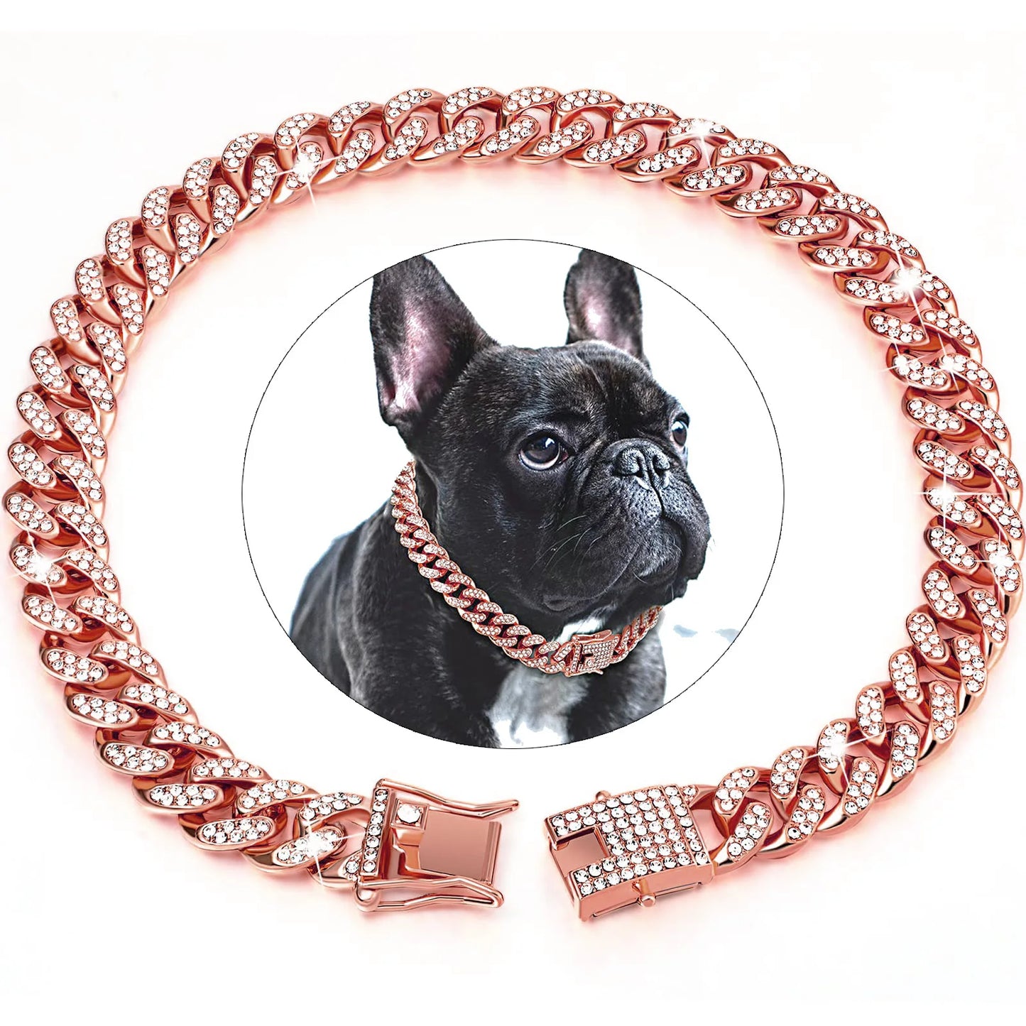 Dog  Diamond Cuban Collar