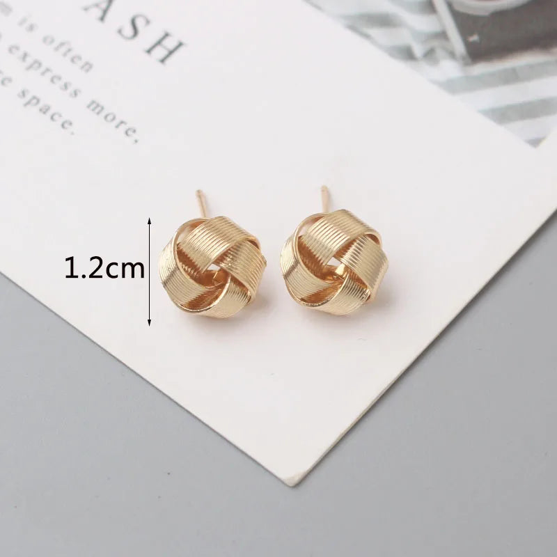 Tiny Metal Stud Earrings