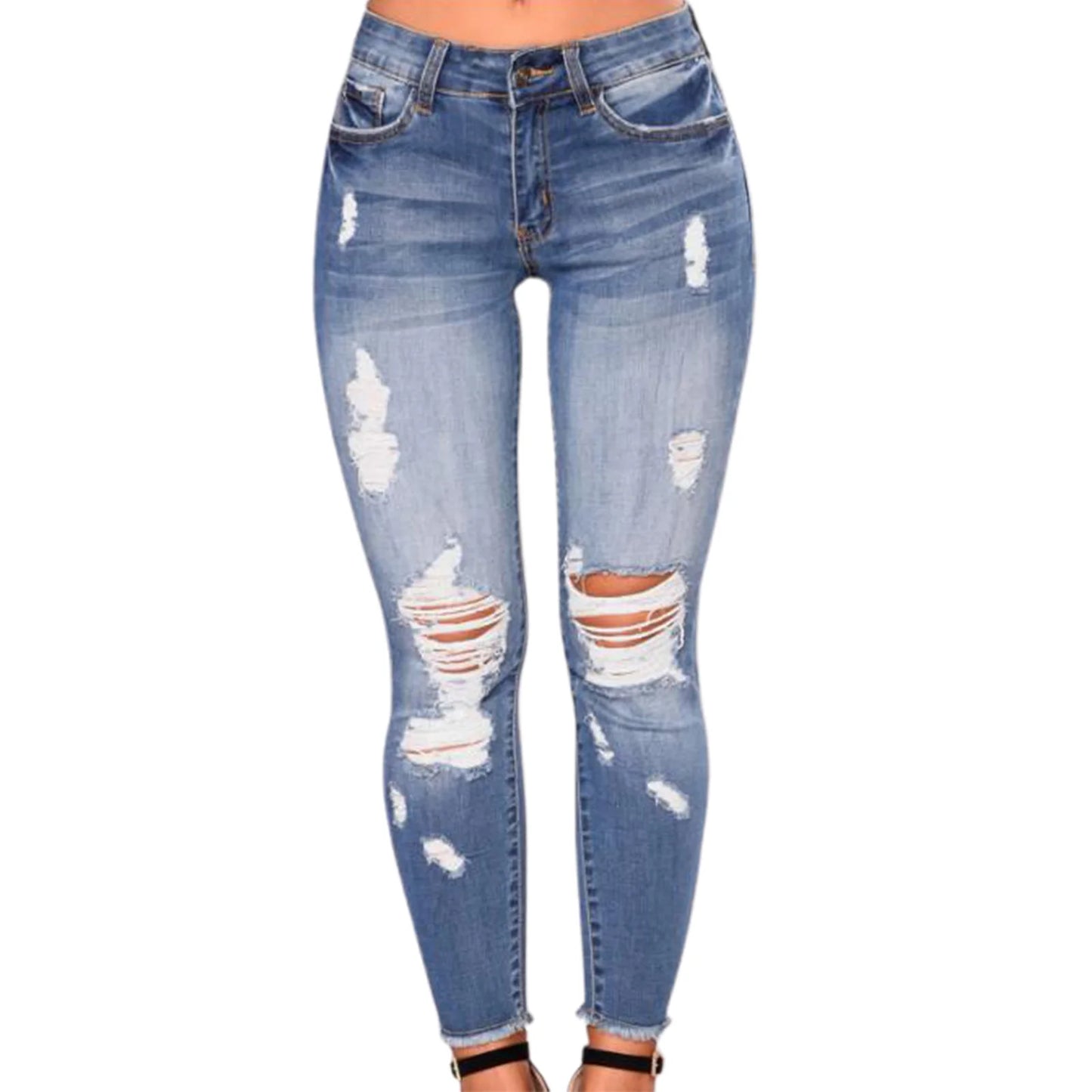 Ladies High Waist Skinny Jeans
