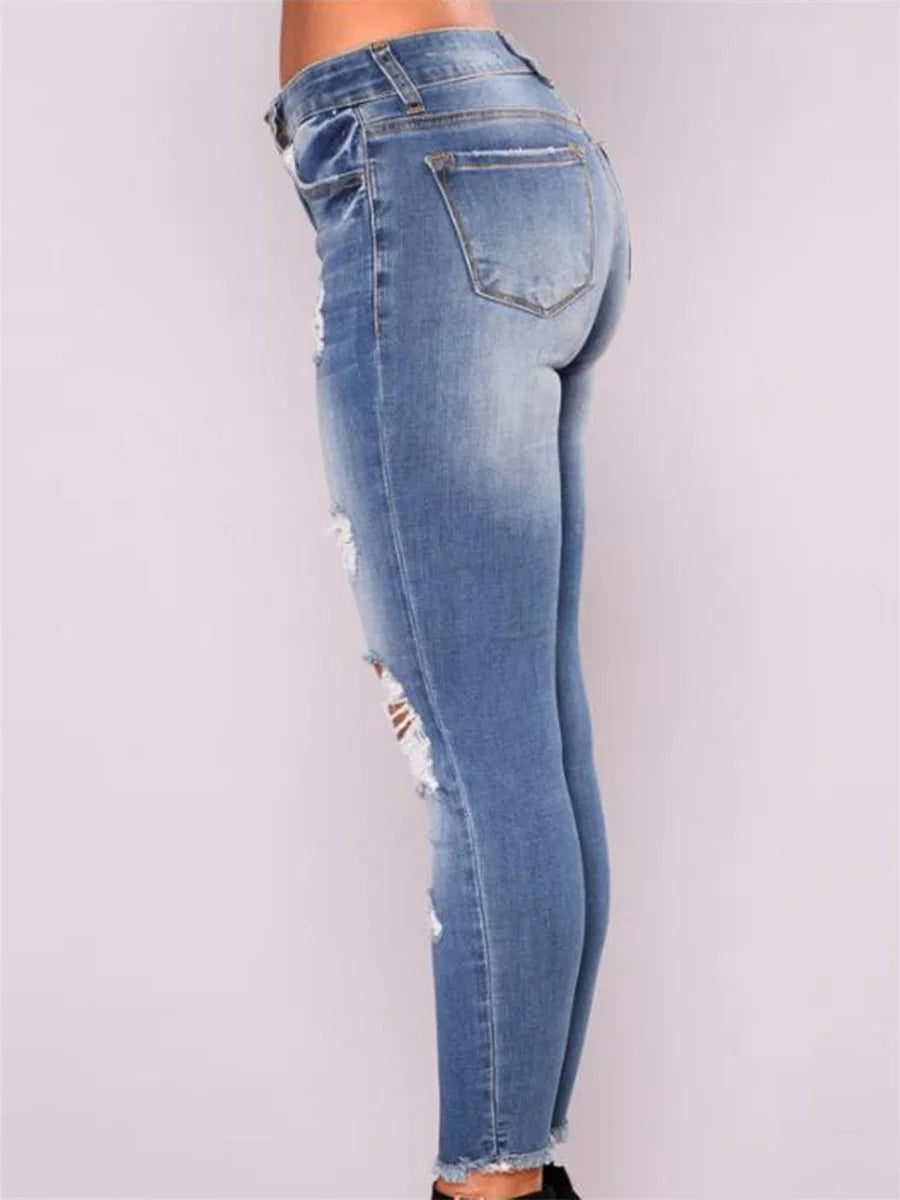 Ladies High Waist Skinny Jeans