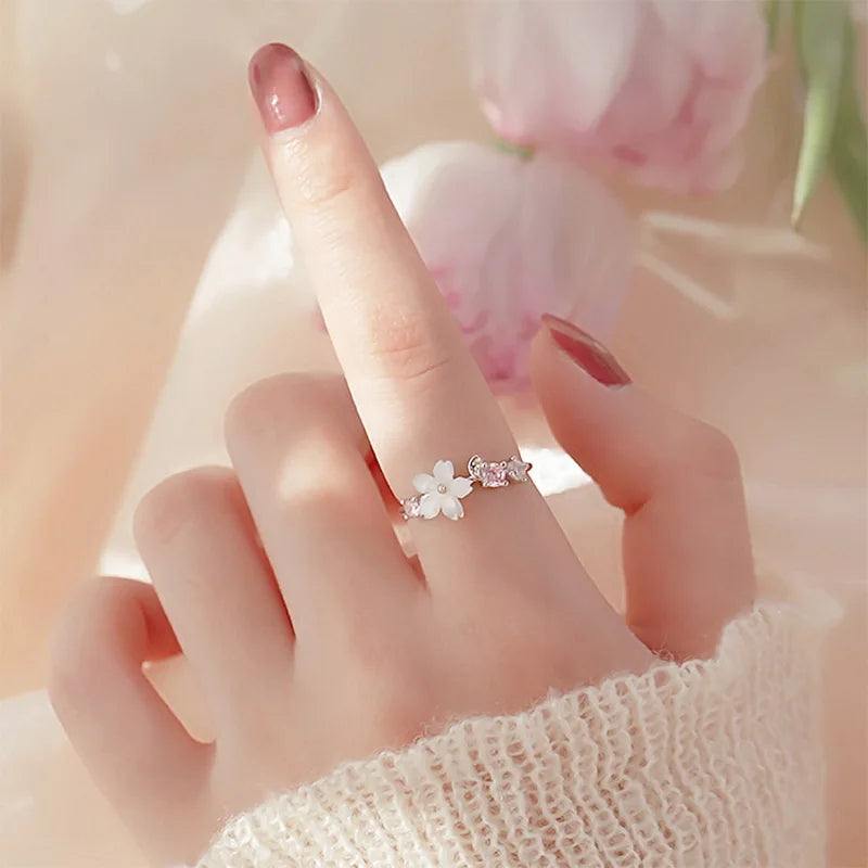 Luxury Zircon Flower   Rings
