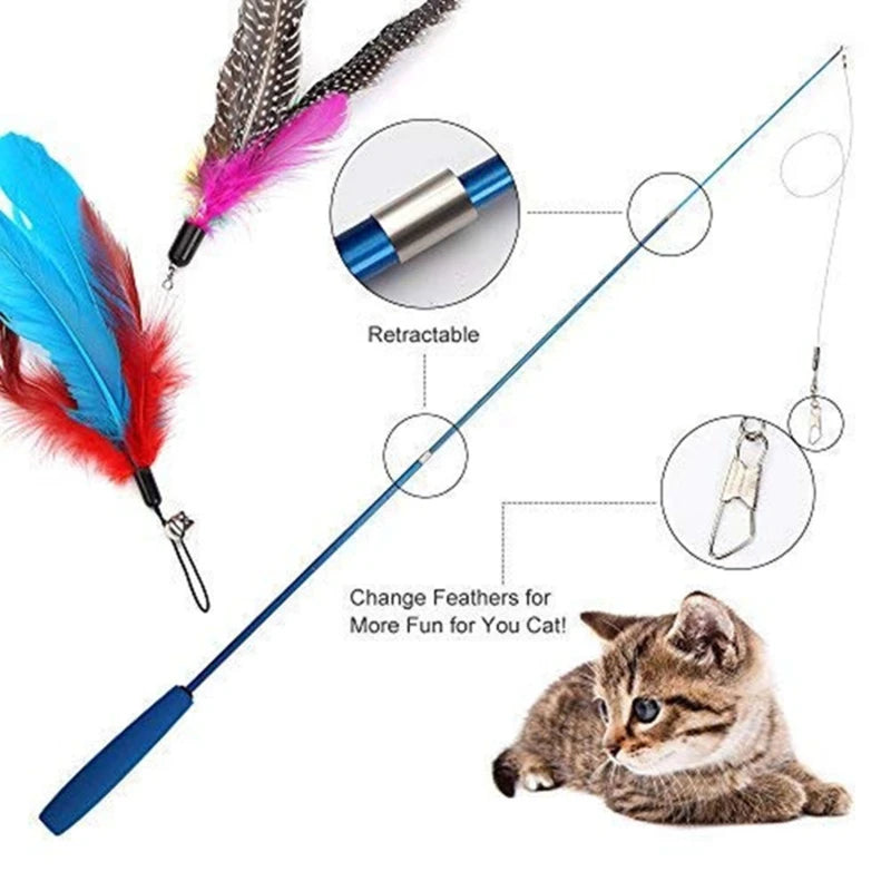 Cat  Interactive Stick Teaser Toys