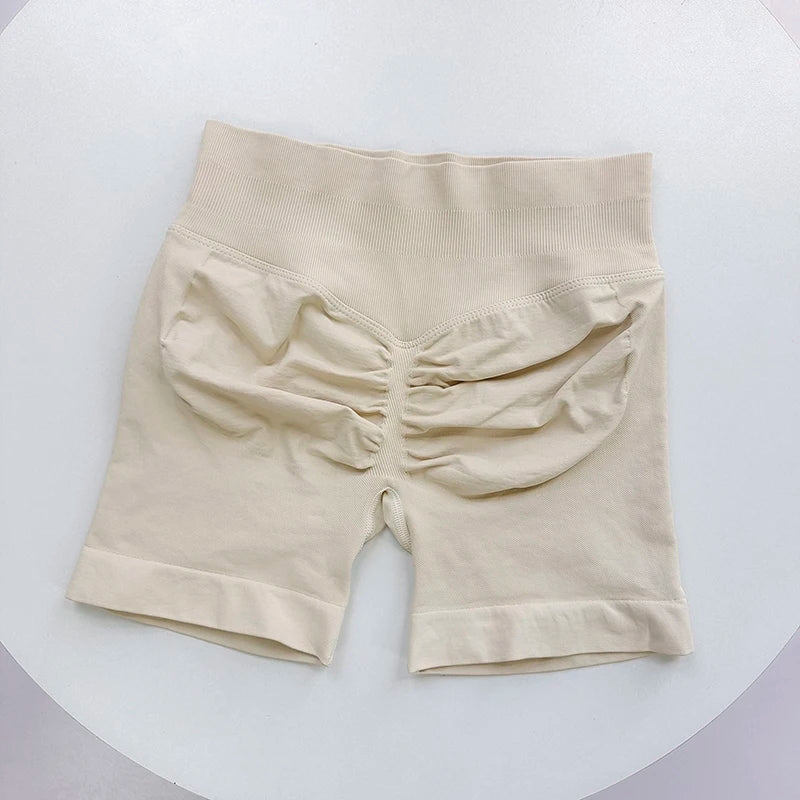 Seamless  Ribbed Yoga Shorts