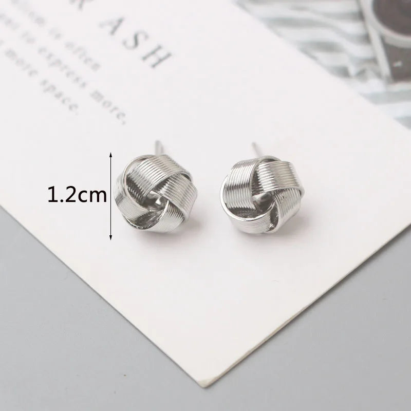 Tiny Metal Stud Earrings