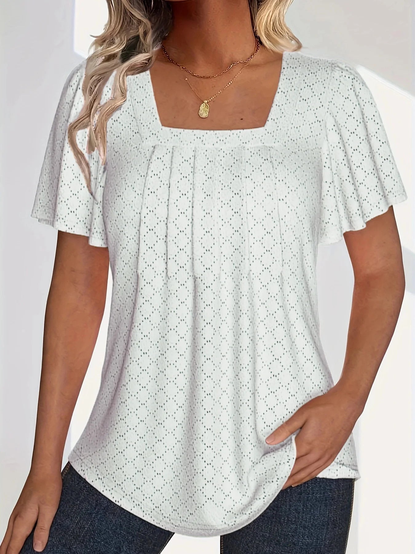 Plus size  elegant hollow tops