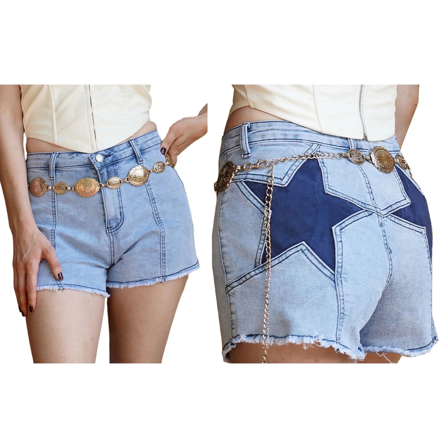 Straight Leg Denim Long Pants