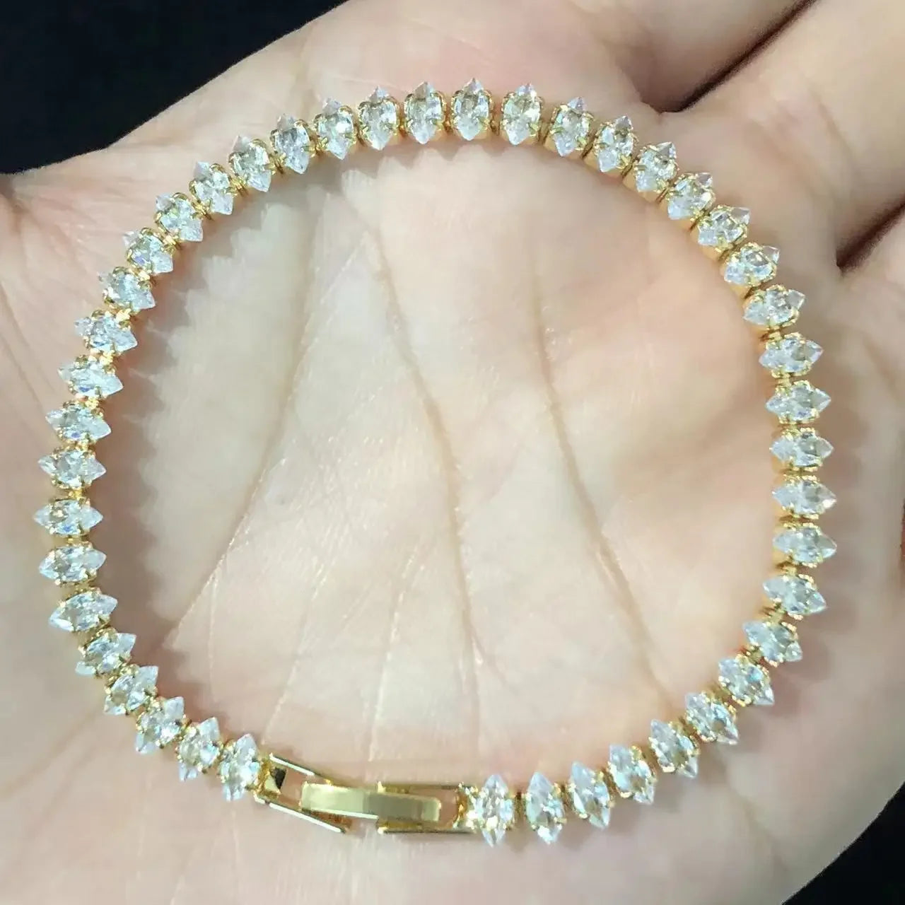 Luxury  Crystal Geometric Chain Bracelets