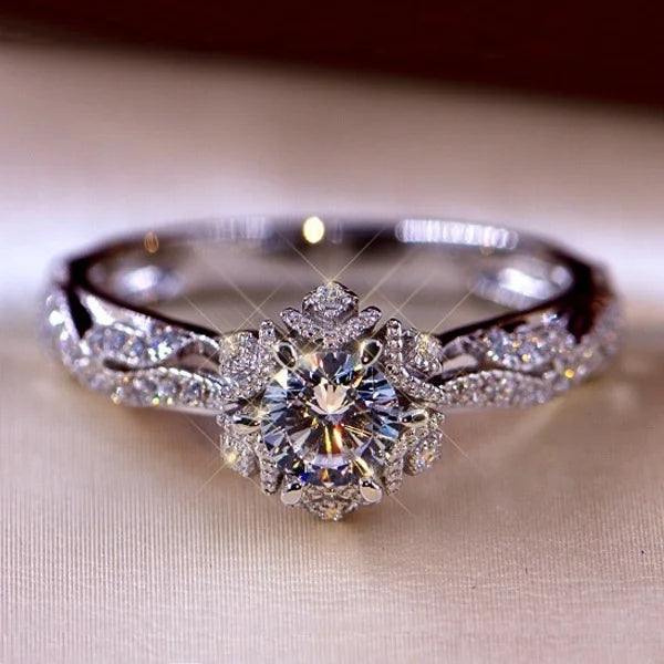 Silver Color Engagement Rings