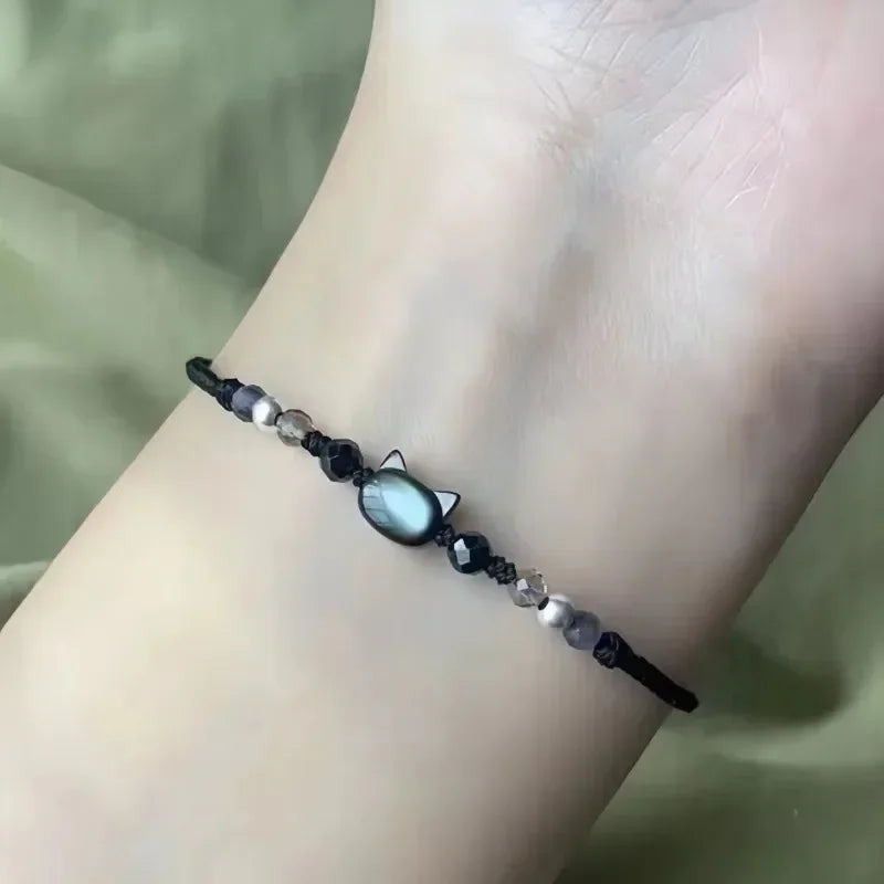 Moonstone Obsidian Bracelets