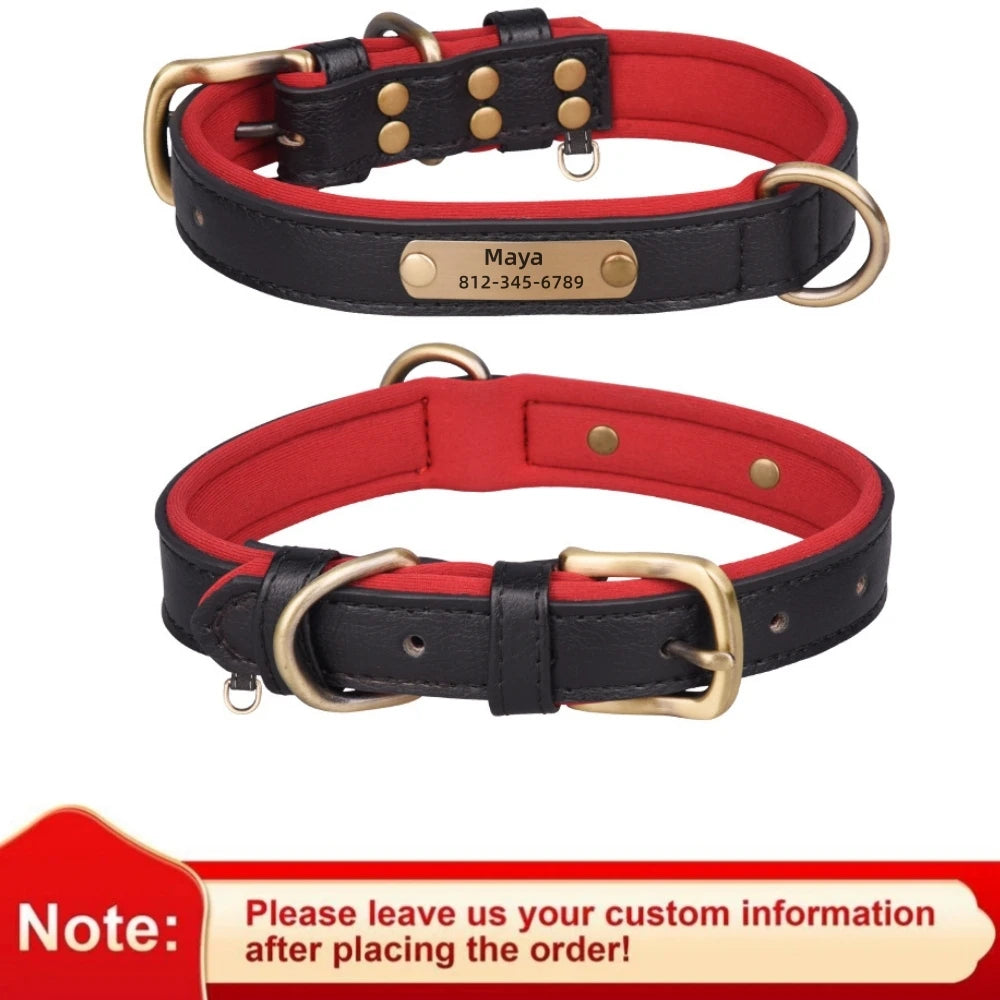 Leather ID  Dog Collar