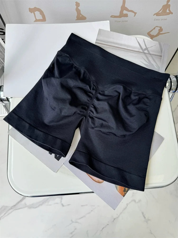 Seamless  Ribbed Yoga Shorts