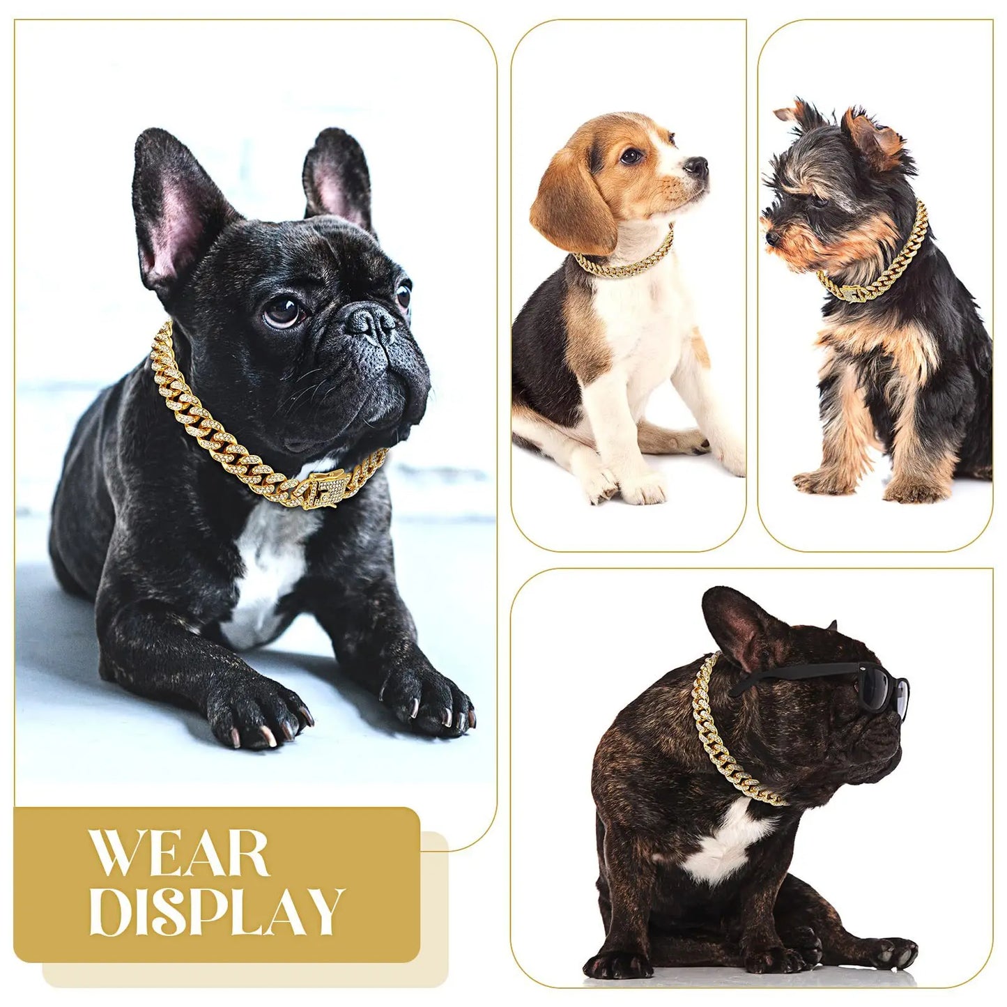 Dog  Diamond Cuban Collar