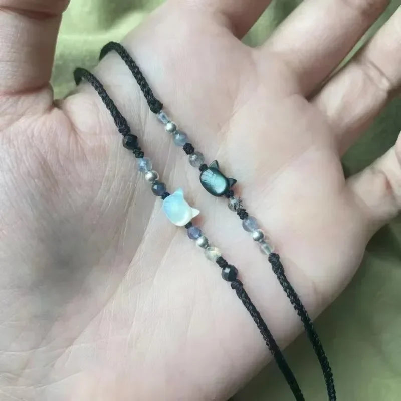 Moonstone Obsidian Bracelets