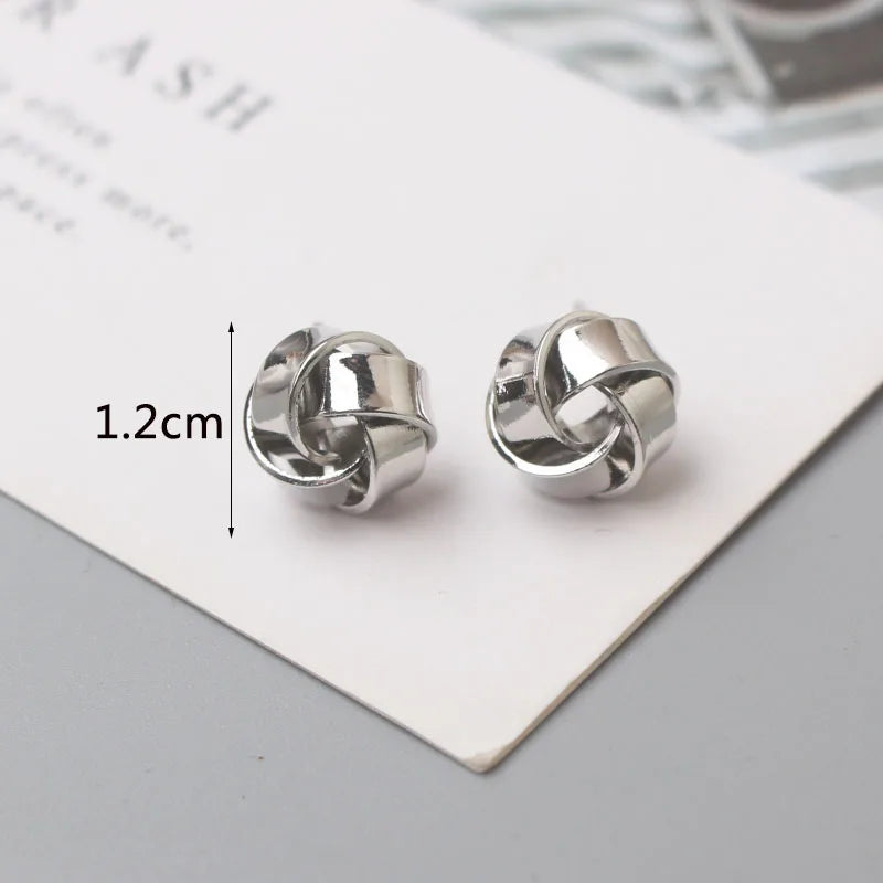 Tiny Metal Stud Earrings