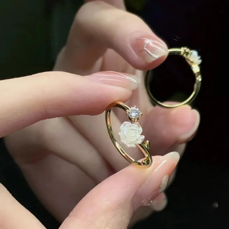 Luxury Zircon Flower   Rings